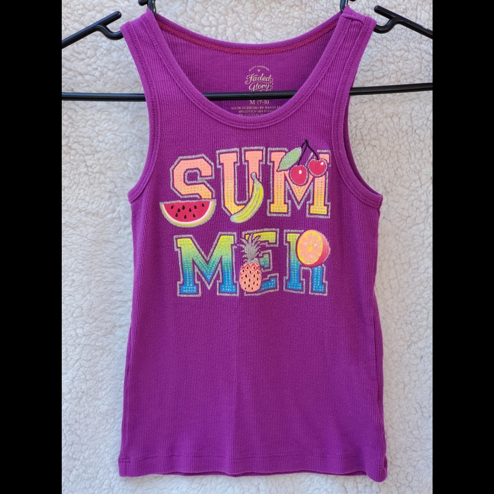 Faded Glory "Summer" Girls Tank Top